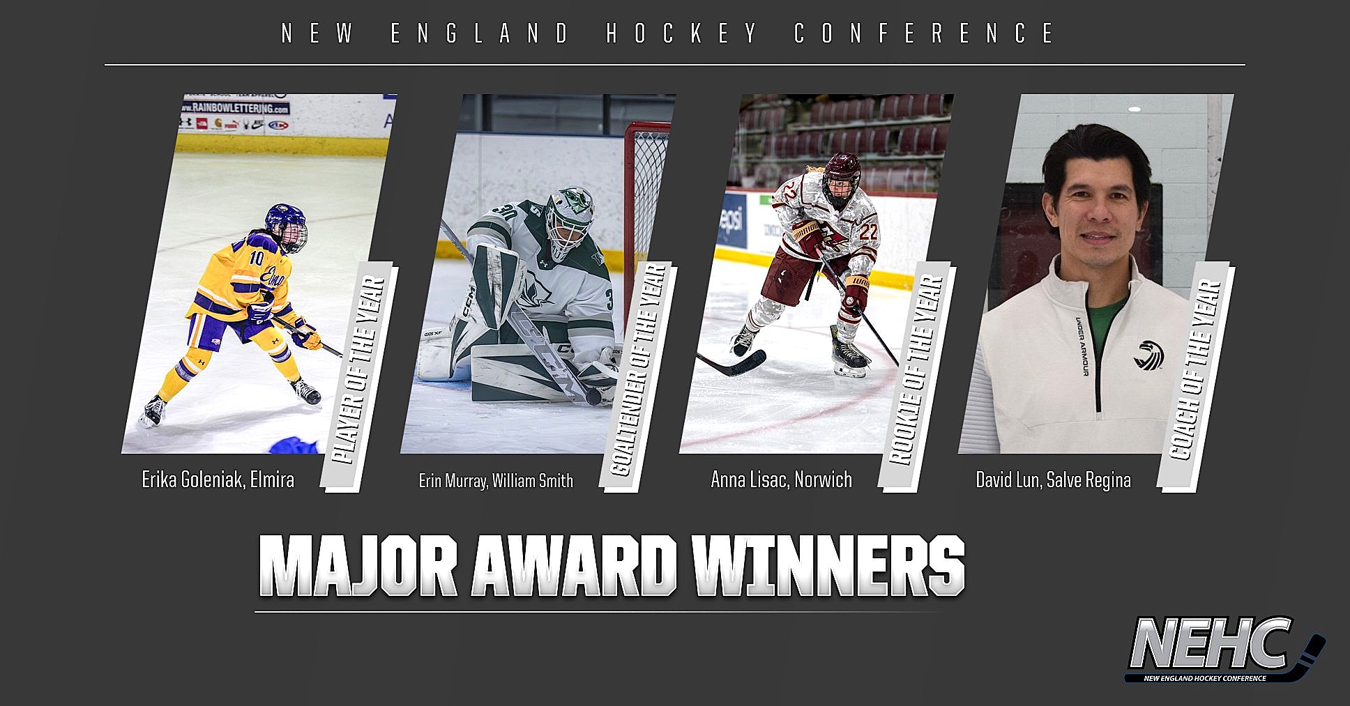 NEHC Announces Women's Major Award Winners & All Conference Honorees